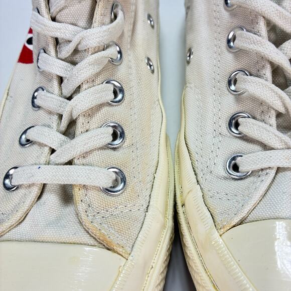 Converse Chuck 70 Comme des Garçons Play White Low Top Shoes 150207C Womens Sz 8 - Picture 9 of 12